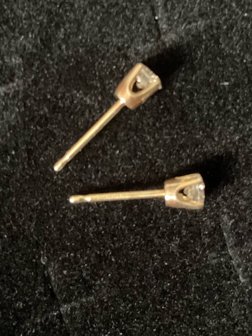 Vintage 1999 Round Brilliant Diamond Stud Earrings Gold - Approx. 0.40-0.50 TCW - Picture 6 of 10